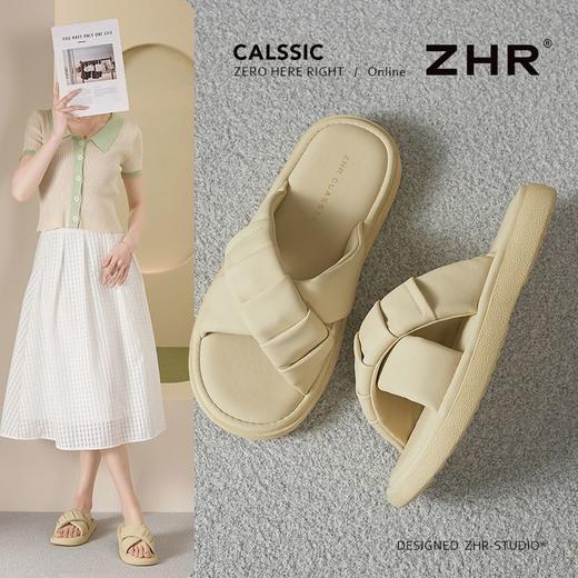 ZHR则则时尚平底拖鞋2026夏季新款气质百搭外穿凉拖法式简约女鞋 商品图1