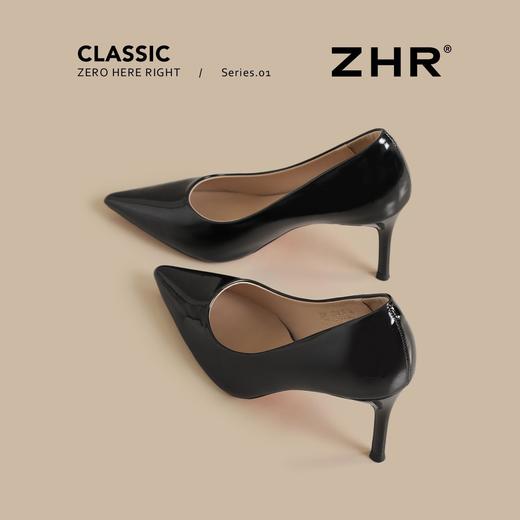 ZHR则则【跟高8CM】气质红底高跟鞋2026新款尖头浅口细跟鞋职业鞋 商品图4