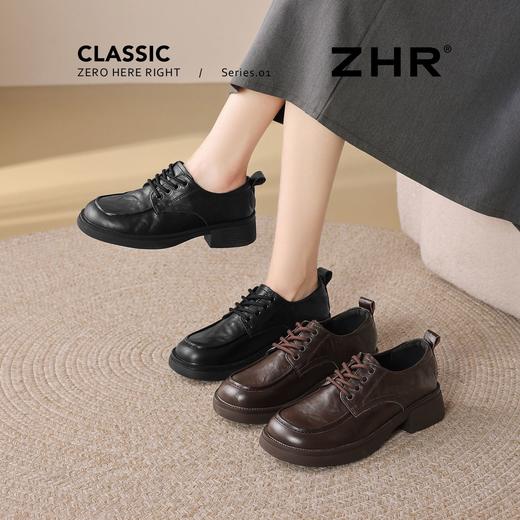 ZHR则则【头层牛皮】英伦复古经典小皮鞋女2026新款时髦舒适单鞋 商品图6