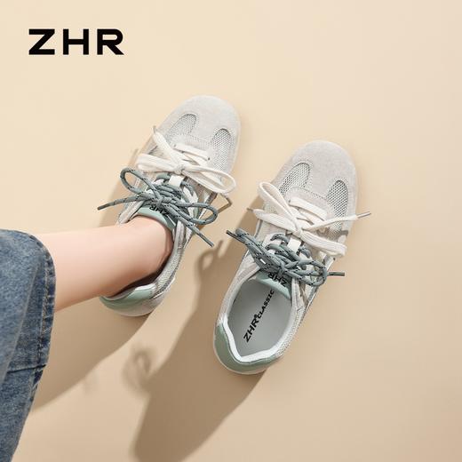 ZHR则则网面透气德训鞋女夏2026新款复古薄底休闲运动阿甘鞋 商品图3