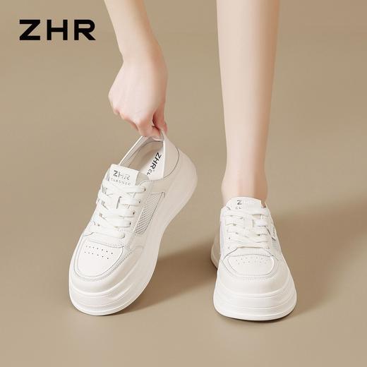 ZHR网面透气两穿厚底小白鞋夏季新款超轻休闲鞋时尚百搭运动鞋女 商品图2