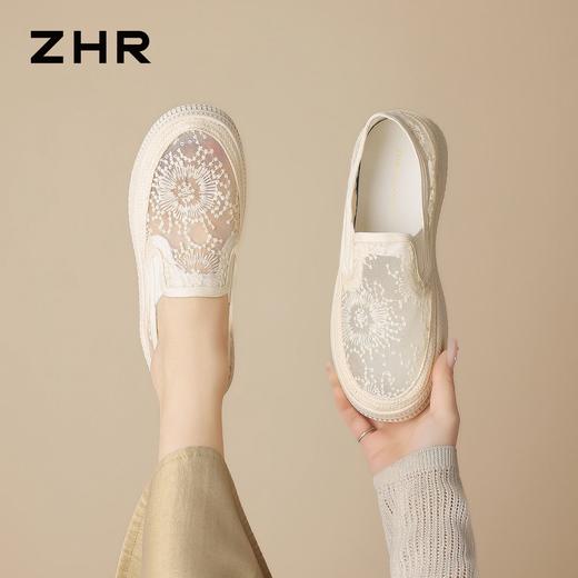 ZHR则则时尚百搭刺绣渔夫鞋女2026新款编织显瘦舒适透气耐磨单鞋 商品图4