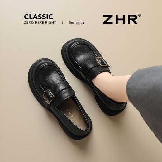 ZHR厚底英伦乐福鞋女鞋2026春季新款软底复古一脚蹬百搭通勤单鞋 商品图9