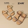 ZHR水钻【7CM】坡跟凉鞋2026新款不累显高优雅超仙超软脚一字凉鞋 商品缩略图3