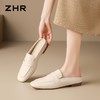 ZHR则则简约纯色平底穆勒拖鞋女鞋2026新款气质舒适透气通勤凉鞋 商品缩略图3
