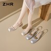 ZHR则则复古蝴蝶结透气包头凉鞋粗跟女2026夏季新款百搭单鞋通勤 商品缩略图2