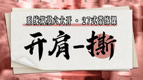 【开肩-撕】系统六大开27式版带练课（陆师亲授）