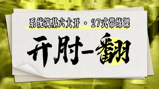 【开肘-翻】系统六大开27式版带练课（陆师亲授） 商品图0