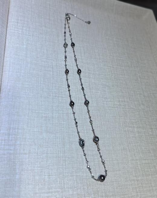 ⁶【大溪地黑珍珠】天然海水大溪地keshi珍珠仙女项链，2-3MM，编号DZ247，48小时鉴赏期——SS06-CR-YMZZ【HOT】 商品图3