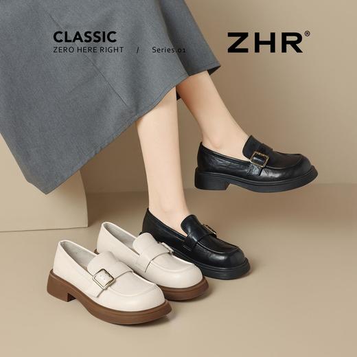 ZHR厚底英伦乐福鞋女鞋2026春季新款软底复古一脚蹬百搭通勤单鞋 商品图5