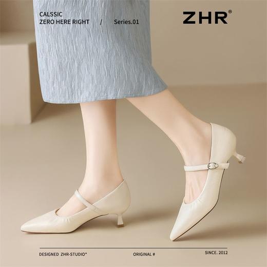 ZHR则则复古尖头浅口法式单鞋女2026新款百搭洋气玛丽珍细跟女鞋 商品图9