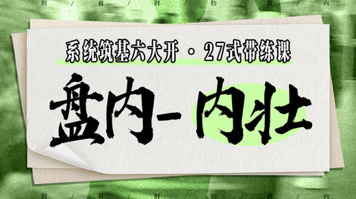 【盘内-内壮】系统六大开27式版带练课（陆师亲授） 商品图0