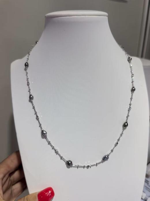 ⁶【大溪地黑珍珠】天然海水大溪地keshi珍珠仙女项链，2-3MM，编号DZ247，48小时鉴赏期——SS06-CR-YMZZ【HOT】 商品图1