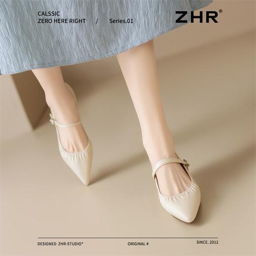 ZHR则则复古尖头浅口法式单鞋女2026新款百搭洋气玛丽珍细跟女鞋 商品图1