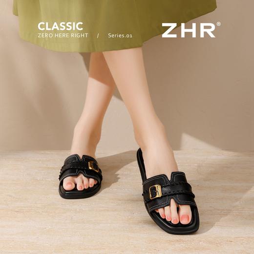 ZHR则则【二层牛皮】复古平底拖鞋外穿2026夏季新款百搭女鞋轻便 商品图8