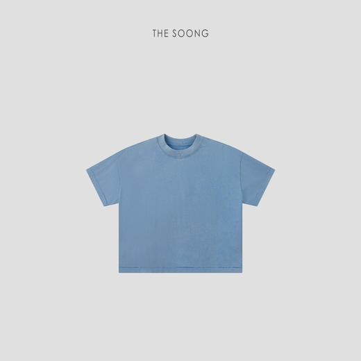 THESOONG|新品极简高支全棉炒盐水洗做旧短袖T恤上衣女9026 商品图8