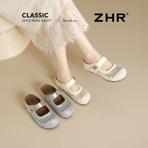 ZHR则则编织透气平底凉拖鞋2026新款懒人包头凉鞋一脚蹬超轻女鞋 商品图3