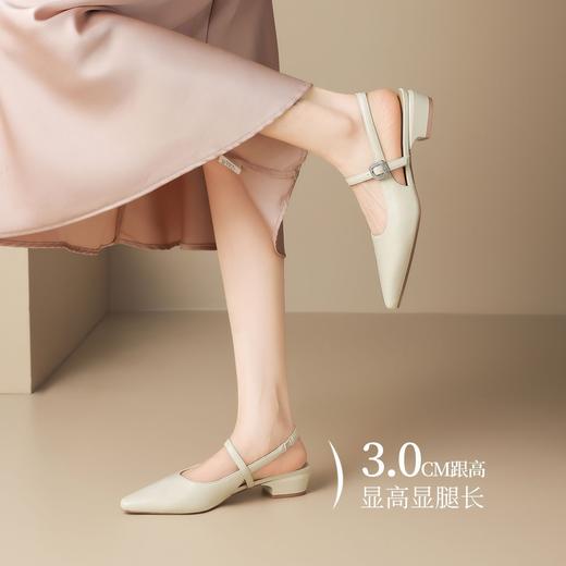 ZHR裸色尖头吊带凉鞋2026夏季新款显瘦百搭轻便单鞋轻奢时尚凉鞋 商品图7