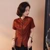 西子/檀枫辞桑蚕丝非遗香云纱红云纱新中式短袖上衣/SYTJ1175 商品缩略图3