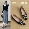 ZHR法式水钻珍珠方扣浅口单鞋女鞋2026新款百搭通勤轻便一脚蹬女 商品缩略图1