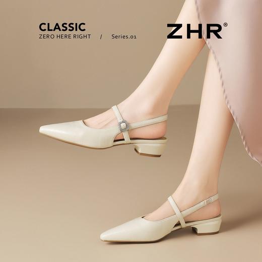 ZHR裸色尖头吊带凉鞋2026夏季新款显瘦百搭轻便单鞋轻奢时尚凉鞋 商品图9