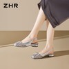ZHR则则复古蝴蝶结透气包头凉鞋粗跟女2026夏季新款百搭单鞋通勤 商品缩略图8