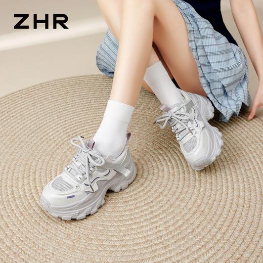 ZHR复古网面【厚底6.5cm】老爹鞋夏季新款透气百搭运动鞋休闲鞋女 商品图7