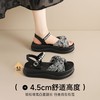 ZHR则则复古珍珠厚底增高一字带凉鞋女2026夏季新款百搭女鞋时尚 商品缩略图0