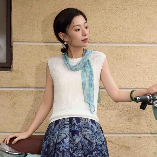 西子/心动轨迹莱赛尔醋酸春夏凉感百搭修身吊带背心女/MSXS0659 商品图2