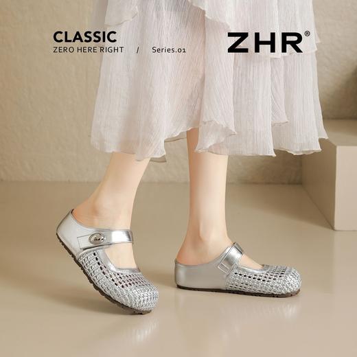 ZHR则则编织透气平底凉拖鞋2026新款懒人包头凉鞋一脚蹬超轻女鞋 商品图8