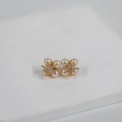 ⁶【akoya珍珠】akoya珍珠银耳钉，4-5MM，编号ED60，48小时鉴赏期——SS06-CR-YMZZ【HOT】 商品图1