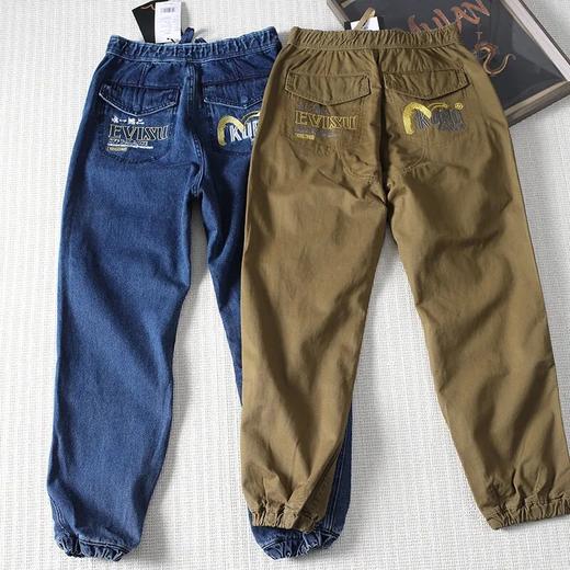 特价EVISU KURO男士海鸥刺绣休闲工装束腿裤 商品图4