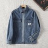 CK Jeans男士简约布标复古纯棉宽松牛仔衬衫外套 商品缩略图3