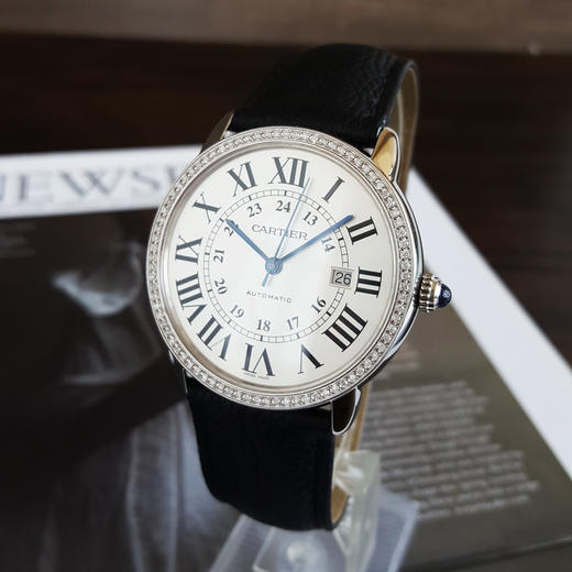 【95新】CARTIER 卡地亚W6701011自动机械机芯日期显示42MM（男款）RONDE DE CARTIER系列精钢；后镶钻石表圈250426NJS29 商品图1
