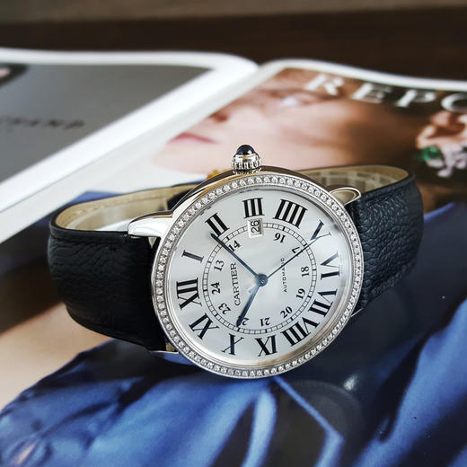 【95新】CARTIER 卡地亚W6701011自动机械机芯日期显示42MM（男款）RONDE DE CARTIER系列精钢；后镶钻石表圈250426NJS29 商品图4