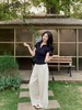 100%亚麻松弛感高腰透气阔腿裤 商品缩略图9