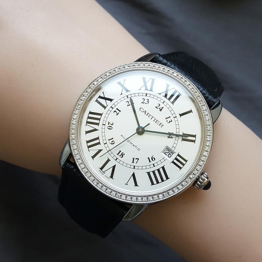 【95新】CARTIER 卡地亚W6701011自动机械机芯日期显示42MM（男款）RONDE DE CARTIER系列精钢；后镶钻石表圈250426NJS29 商品图7