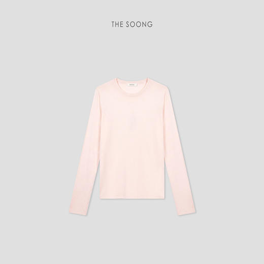 THESOONG|’薄如蝉翼’100%桑蚕丝120支细针超轻盈圆领长袖T恤8858 商品图6