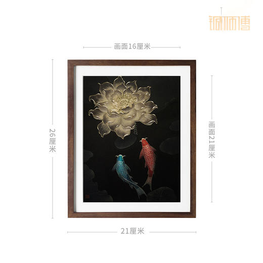 铜师傅 手工錾刻 铜雕画《福运锦鲤》客厅玄关沙发背景墙装饰画 商品图9