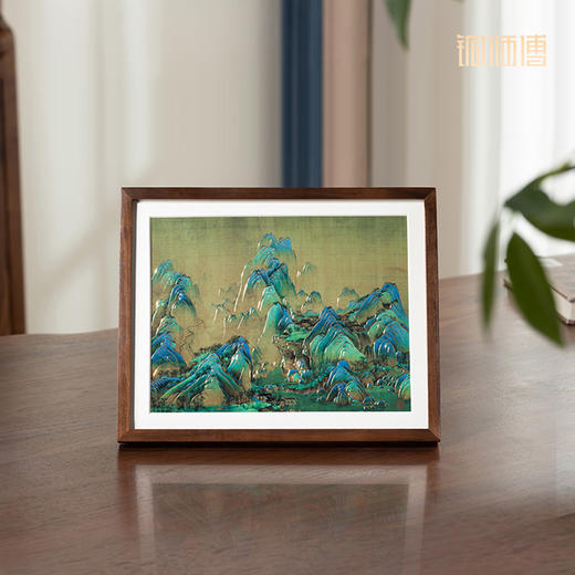 铜师傅 手工錾刻 铜雕画 《千里江山（桌面）》书房办公室装饰画 商品图1