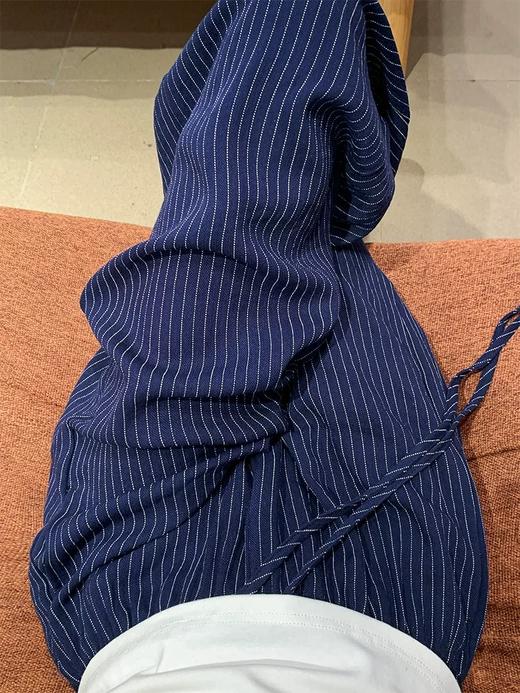 100%亚麻松弛感高腰透气阔腿裤 商品图2