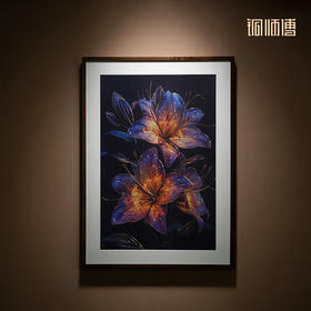 铜师傅 手工錾刻 铜雕画 花卉系列 客厅玄关沙发背景墙装饰画