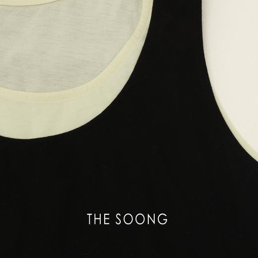 THESOONG|"叠搭美学"匹马棉挺括撞色领口真两件无袖背心上衣8344 商品图8