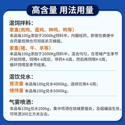 华畜兽药环丙氨嗪预混剂兽用蝇蛆净灭苍蝇夏季长期灭蝇灭蛆苍蝇药 商品图6
