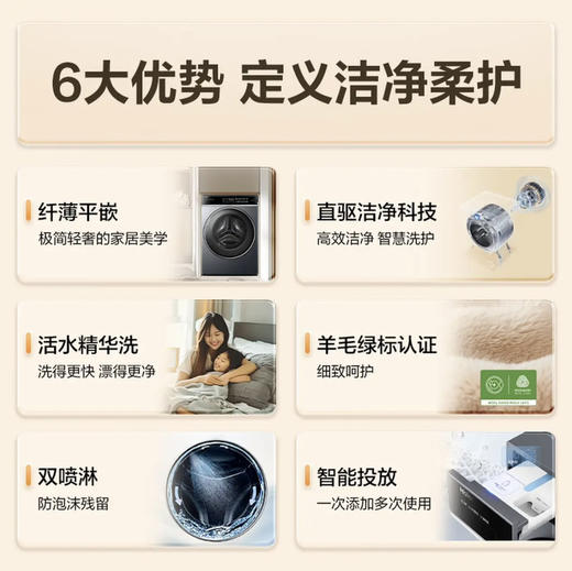 海尔（Haier）洗衣机 XQG100-BLDE566WH 商品图1