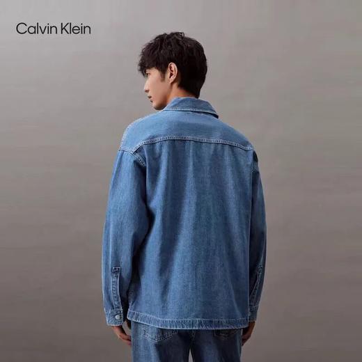 CK Jeans男士简约布标复古纯棉宽松牛仔衬衫外套 商品图1