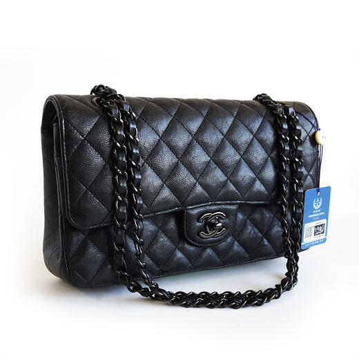 【95新】CHANEL香奈儿CF系列CF系列中号so black全黑色CF链条包单肩包女士050526TB03 商品图2