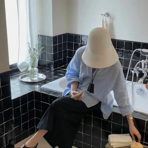 叶未语·秋波蓝棉衬衫，奶里奶气的蓝色，干净清爽好搭配，夏日绝美衬衫 商品图5