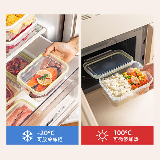 摩登主妇保鲜盒微波炉加热饭盒水果便当盒食品级上班族专用带饭盒 商品图2