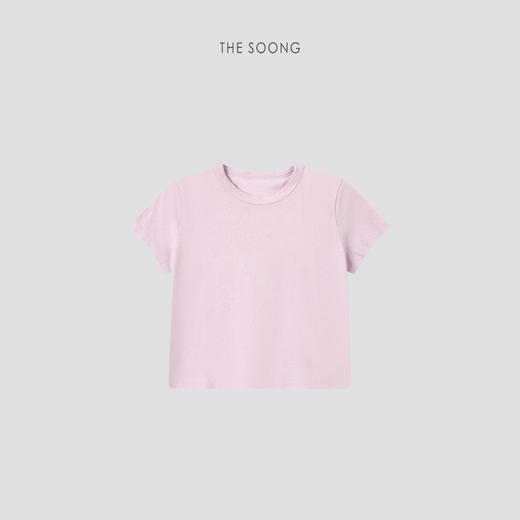THESOONG/零感T 进口澳洲纯棉高捻简约修身圆领T恤短袖上衣女8866 商品图2